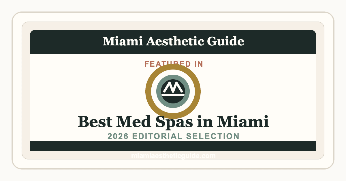 Featured in Miami Aesthetic Guide 2026 badge